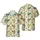 Texas Western Aloha: Longhorns, Pinto Horses, Boots, Revolvers, Cacti, Celestial Accents Short-sleeve Hawaiian Shirt - 1