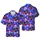 Biker Skull Hawaiian Chopper Motorcycle Design with Racing Flags & Red Star Helmets Short-sleeve Hawaiian Shirt - 1