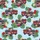 Fire Truck Enthusiast Red Engine Tropical Foliage Sky Blue Mosaic High Contrast Short-sleeve Hawaiian Shirt - 7