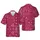 Red White Hawaiian Pattern: Santa Reindeer Tree Gift Snowman Wreath Fireplace Holly Short-sleeve Hawaiian Shirt - 1