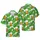 Hawaiian Golden Beer Steins Frothy Foam Black Outlines Monstera Leaf Fabric Design Short-sleeve Hawaiian Shirt - 1