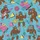 Bigfoot 80s 90s Pop Culture Hawaiian Geometric Pink Teal Guitar Boombox Print Short-sleeve Hawaiian Shirt - 7
