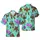Bigfoot 80s 90s Pop Culture Hawaiian Geometric Pink Teal Guitar Boombox Print Short-sleeve Hawaiian Shirt - 1