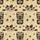 Polynesian Tiki Mask Tribal Floral Plumeria Aged Parchment Fabric Black Beige Tan Short-sleeve Hawaiian Shirt - 7