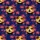 Hawaiian Bicycle Moon Rider & Coral Palm Tree Navy Orange-Yellow Fabric Design Short-sleeve Hawaiian Shirt - 7