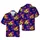 Hawaiian Bicycle Moon Rider & Coral Palm Tree Navy Orange-Yellow Fabric Design Short-sleeve Hawaiian Shirt - 1