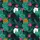 Fluffy Chow Dogs Hawaiian Botanical Pattern - Teal Green Leaves, Pink Hibiscus, Fern Design Short-sleeve Hawaiian Shirt - 7