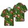 Hawaiian Pattern: Santa Claus Snowmen Gifts Baubles Holly Stars Forest Green Seamless Short-sleeve Hawaiian Shirt - 1