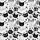 Cat Lover Black White Doodle Cat Faces Paw Prints MEOW Text Seamless Fabric Pattern Short-sleeve Hawaiian Shirt - 7