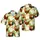 Rooster Hen Fowl Scene: Hawaiian Tropical Chickens, Eggs, Mottled Beige Ground Short-sleeve Hawaiian Shirt - 1