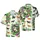 Thoroughbred Racehorse Jockeys: Colorful Hawaiian Galloping Horse & Tropical Botanicals Short-sleeve Hawaiian Shirt - 1