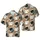 Body Positive Minimalist Breast Outline Hawaiian Botanical Cream Black Seamless Design Short-sleeve Hawaiian Shirt - 1