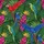 Hawaiian Macaw Parrots, Fuchsia Blossoms, Bird of Paradise, Tropical Foliage Textile Short-sleeve Hawaiian Shirt - 7
