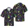 Hawaiian Neon Cocktail Pattern: Pineapple, Cherry, Citrus Slices, Starburst Sublimation Design Short-sleeve Hawaiian Shirt - 1