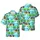 Pirate Shark Hawaiian Pattern: Tropical Ocean, Palm Trees, Plumeria, Galleons Short-sleeve Hawaiian Shirt - 1