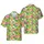 Kids' Tropical Hawaiian: Smiling Faces, Pink Flamingos & Golden Pineapple Fabric Print Short-sleeve Hawaiian Shirt - 1