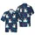 Cute Fawn Corgi Dog Hawaiian Tropical Bunny Ears Star Flower Navy Blue Motif Short-sleeve Hawaiian Shirt - 1