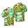 Colorful Hawaiian Hula Dancers, Ukuleles, Palm Trees & Island Beach Pattern Short-sleeve Hawaiian Shirt - 1