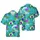 Vibrant Tropical Ocean Adventure: Surfing Flamingo Angelfish Plumeria Hibiscus Foliage Print Short-sleeve Hawaiian Shirt - 1