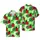 Cat Lover's Black Cats Red Hibiscus Emerald Palm Frond Hawaiian Seamless Textile Print Short-sleeve Hawaiian Shirt - 1