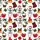 Dancing Skeletons Santa Hats Tropical Christmas Tile: Cupcakes, Holly, Ornaments Print Short-sleeve Hawaiian Shirt - 7