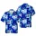 Law Enforcement Tribute: White Patrol Car, Blue Hibiscus, Gold Badge Tropical Foliage Short-sleeve Hawaiian Shirt - 1