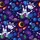 Bowling Pin Strike Hawaiian Galaxy Blue Purple Green Orange Starfield Textile Print Short-sleeve Hawaiian Shirt - 7