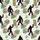 Bigfoot Sasquatch Hawaiian Tiki: Palm Frond Hibiscus White Mosaic Pattern Short-sleeve Hawaiian Shirt - 7