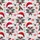 Skull Santa Hat & Glowing Red Eye Pattern, Snowflakes, Candy Canes, Holly, Grey Stars Short-sleeve Hawaiian Shirt - 7