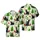 Black Cat Lover's Edge-to-Edge Hawaiian Christmas Lights Santa Hats Holly Print Short-sleeve Hawaiian Shirt - 1