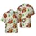 Red Squirrel Santa Hat Hawaiian Christmas Lights Candy Cane Holly Textile Print Short-sleeve Hawaiian Shirt - 1