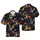 Haunted Aloha: Orange Black Houses, Skulls, Jack-o'-Lanterns, Bats, Moons Print Short-sleeve Hawaiian Shirt - 1