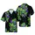 Horror Comic Zombie Hawaiian Design: Grotesque Heads, Rock-On Hands, Decaying ZOMBIE Text Short-sleeve Hawaiian Shirt - 1