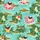 Pug Vacation Ocean Surf Design: Donut Flamingo Pugs, Palm Trees, Aquamarine Ocean Short-sleeve Hawaiian Shirt - 7