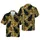 Black Cat Tropical Hawaiian Botanical Ripped Claw Mark Golden Eye Mosaic Short-sleeve Hawaiian Shirt - 1