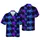 Black Cat Lover Hawaiian Golden Eye Cats Cyan Magenta Monstera Deep Black Pattern Short-sleeve Hawaiian Shirt - 1