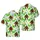 Bigfoot Fan Repeating Brown Bigfoot Beer Mug Green Palm Surf Blue Wave Pattern Short-sleeve Hawaiian Shirt - 1