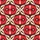 Hawaiian Tropical Red Forms Motif: Maroon Oval Segments & Beige Dot Mosaic Print Short-sleeve Hawaiian Shirt - 7