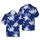 Seamless Tropical Hawaiian Pattern: White Bicycles, Hibiscus, Monstera Leaves, Navy Floral Short-sleeve Hawaiian Shirt - 1