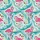 Unisex Pink Flamingo Hawaiian Teal Blue Wavy Floral Cream Dot Mosaic Short-sleeve Hawaiian Shirt - 7