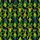 Hawaiian Fleur-de-lis Lobster Pattern: Yellow Green Purple Black Geometric Mosaic Design Short-sleeve Hawaiian Shirt - 7