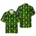 Hawaiian Fleur-de-lis Lobster Pattern: Yellow Green Purple Black Geometric Mosaic Design Short-sleeve Hawaiian Shirt - 1