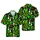 Leprechaun Hats Gold Horseshoes Beer Mugs Shamrocks Bowling Pins Black Hawaiian Print Short-sleeve Hawaiian Shirt - 1
