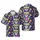 Ornate Sugar Skulls Fiesta Hawaiian Design, Floral Margaritas & Purple Waves Short-sleeve Hawaiian Shirt - 1