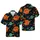 Edge-to-Edge Hawaiian Pizza Planets Galaxy Golden Rings Luminous Stars Design Short-sleeve Hawaiian Shirt - 1
