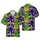 Mardi Gras Fleur-de-lis Masquerade Gold Purple Green Yellow Glittered Tropical Motif Short-sleeve Hawaiian Shirt - 1