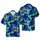Brown White Hereford Cattle Teal Tropical Leaf Seamless Pattern Densely Detailed Navy Mosaic Short-sleeve Hawaiian Shirt - 1