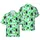 Seamless Bigfoot Sasquatch Tropical Cocktails Fedora Palm Hibiscus Ocean Short-sleeve Hawaiian Shirt - 1