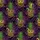 Mardi Gras Pineapple Mask Jester Hat Purple Green Gold Palm Frond Pattern Short-sleeve Hawaiian Shirt - 7