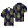 Mardi Gras Pineapple Mask Jester Hat Purple Green Gold Palm Frond Pattern Short-sleeve Hawaiian Shirt - 1